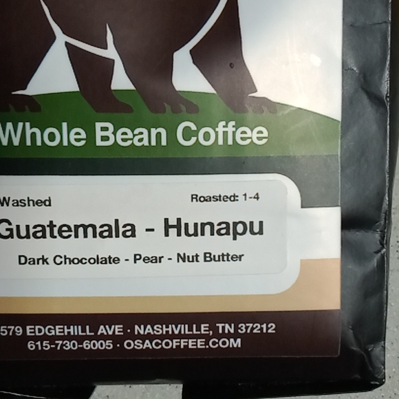 Fresh gourmet whole bean coffee made by OSA at a Nashville Tennessee - Picture 3 of 4